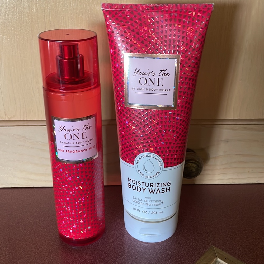 Bath and Bodyworks you’re the one moisturizing body wash & find fragrance mist!